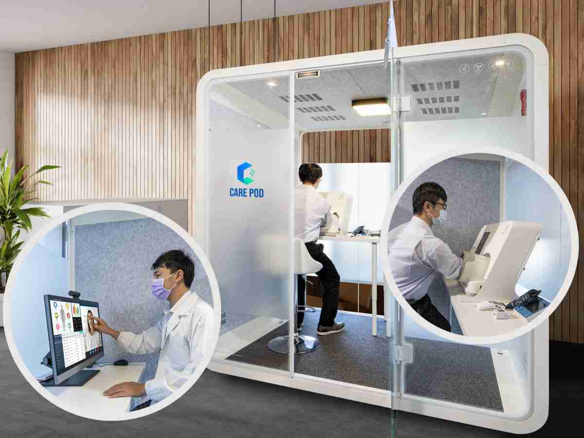 达擎于医疗科技展中展出＂远距诊疗舱＂，，，，以因应医疗数字化及社会高龄化趋势下、、、、复诊及慢性病患等族群对于远距看诊需求逐渐升高所推出的创新整合方案。。。。多功能合一、、、、高隐私性的远距诊疗舱可根据病患端与医师端的不同需求，，，，提供弹性化及客制化功能，，，，节省医生和病患的精力及时间