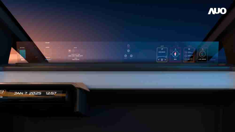 MG电玩无界透明显示接口(Horizon Image Glass)透过车运算方案整合仪表板、、、中控台及副驾显示器，，，一体式全景呈现，，，提供乘用者清晰的前方视野、、、行车必要信息与娱乐功能